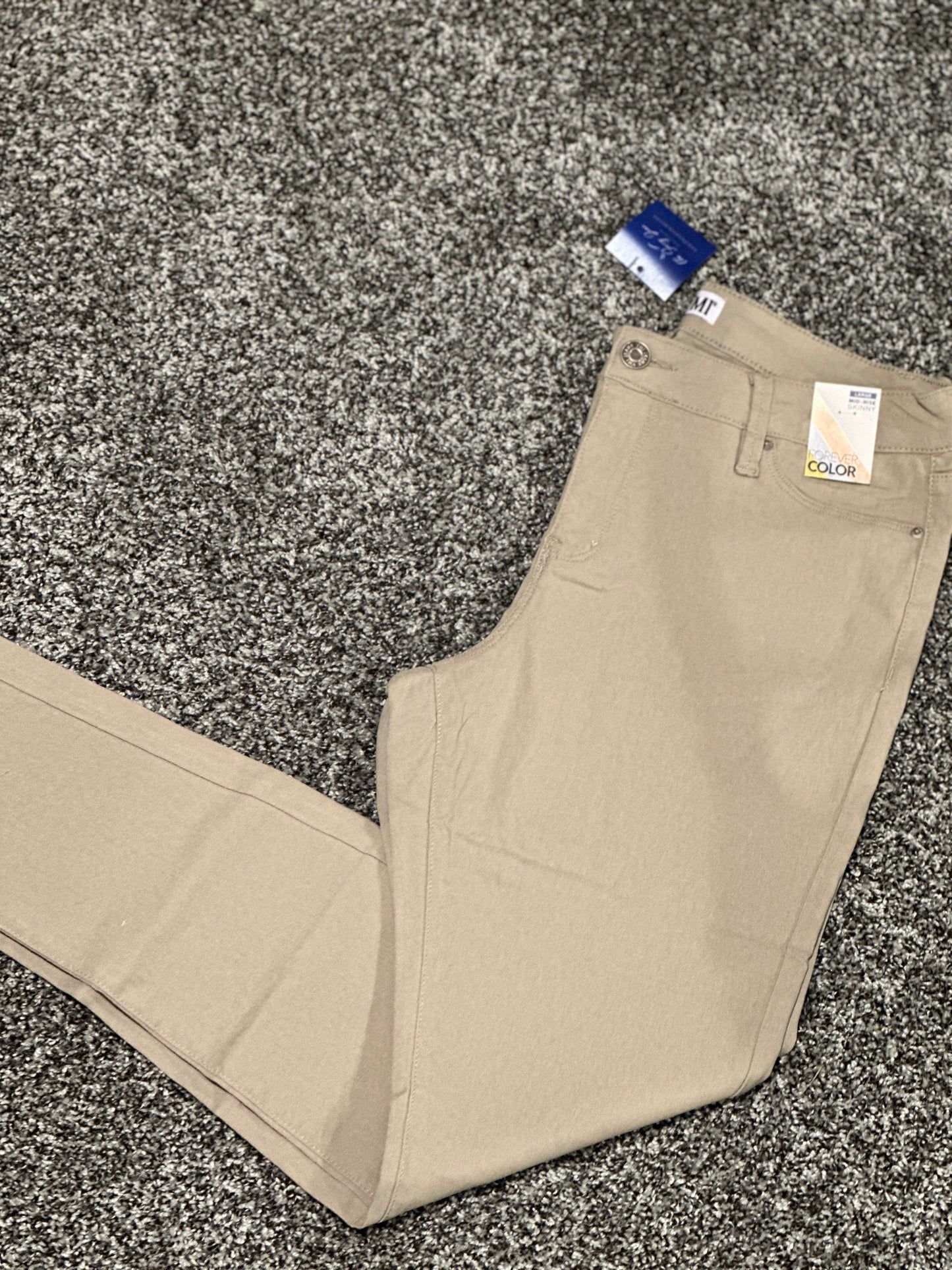 Taupe Hyper-Stretch Skinny Pants
