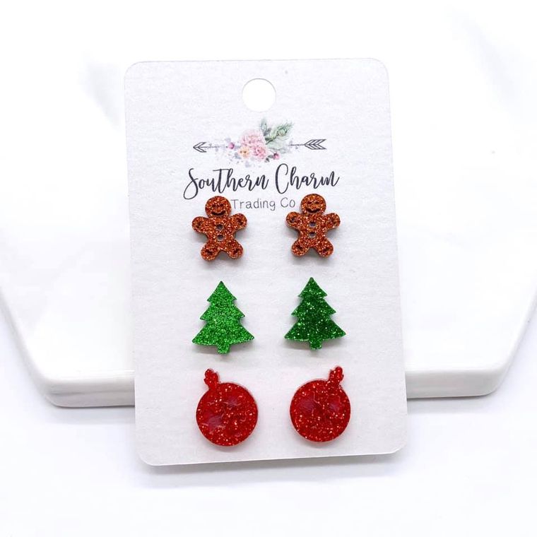 Gingerbread Man/Christmas Tree/Red Ornament
